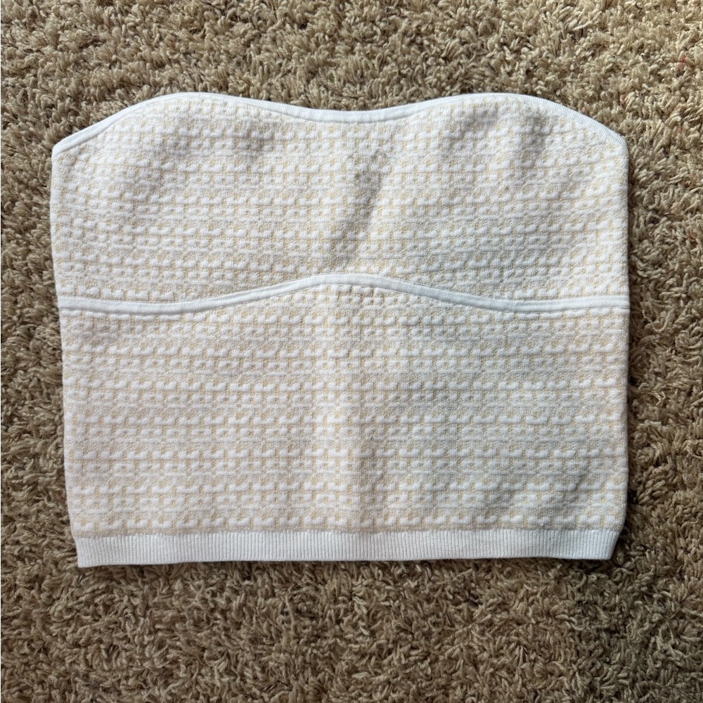 NWT Express White and Cream Knit Top